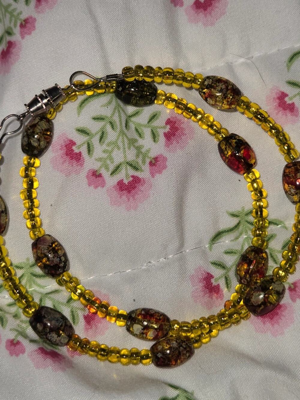 vintage lucite millifore beads. #1